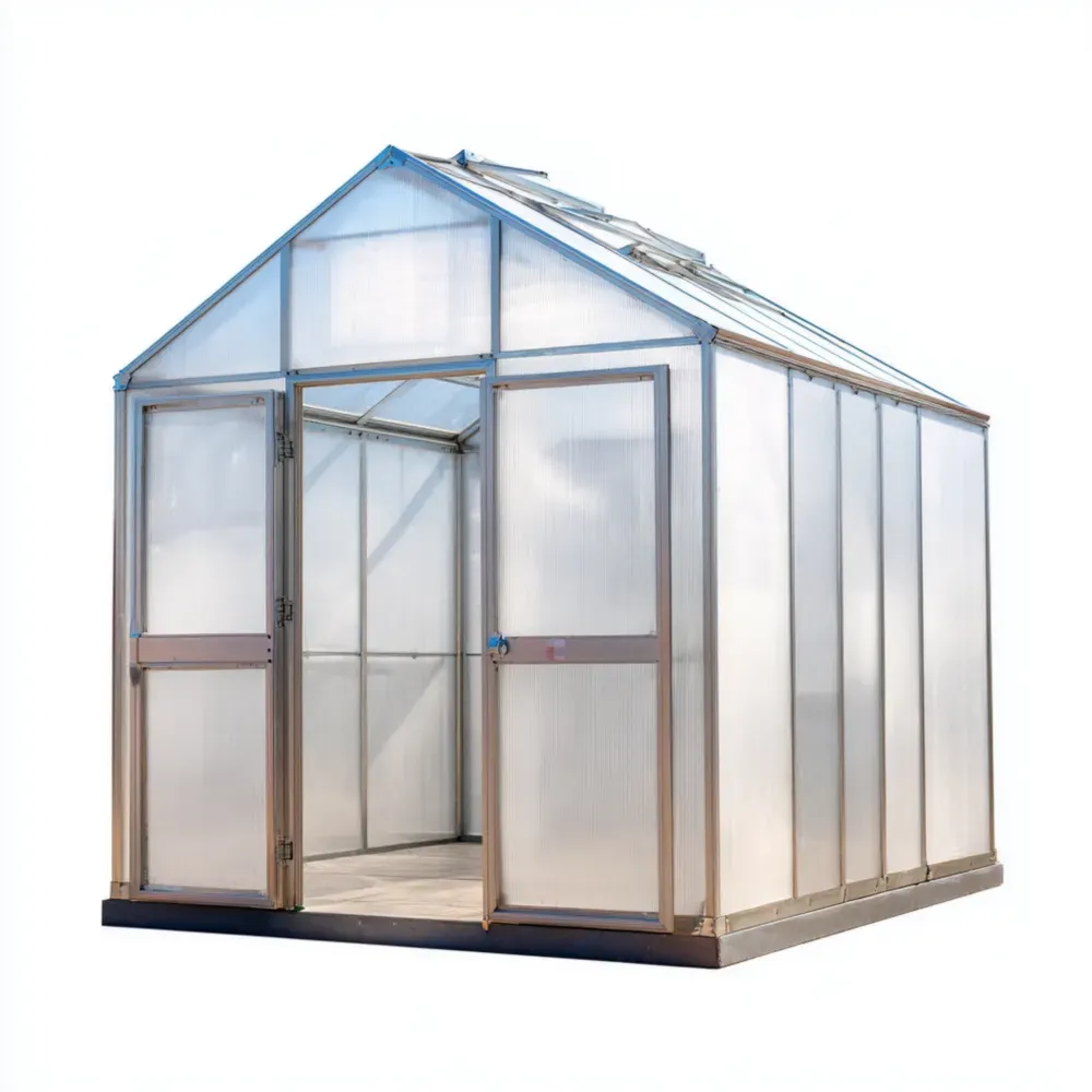 Invernadero de Aluminio y Policarbonato 190x190x195 cm - Transparente