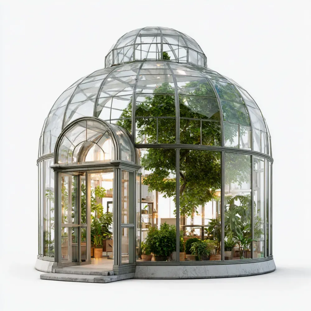 Invernadero de Vidrio 300x300x400 cm – Diseño Clásico