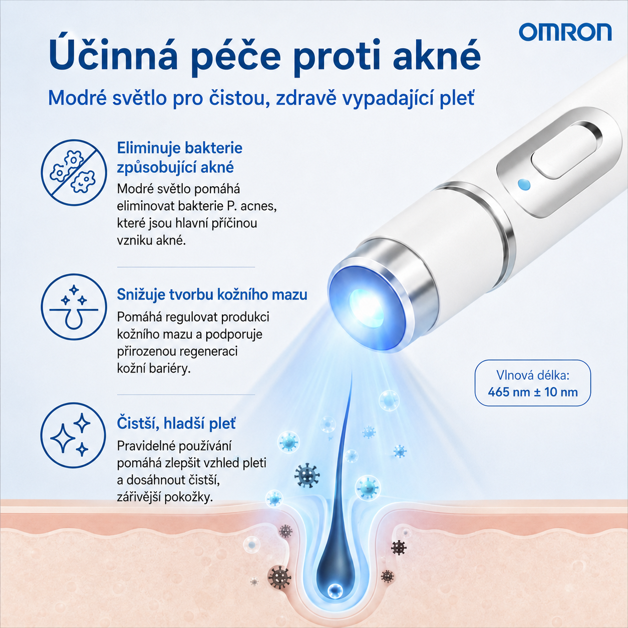 Omron® neinvazivní laserové pero na odstranění znamének a bradavic