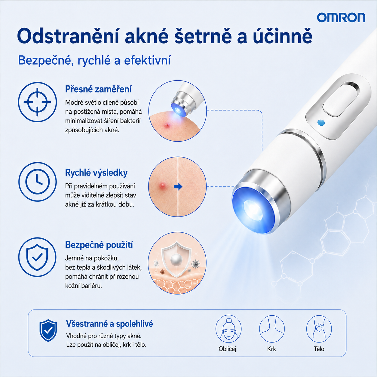 Omron® neinvazivní laserové pero na odstranění znamének a bradavic