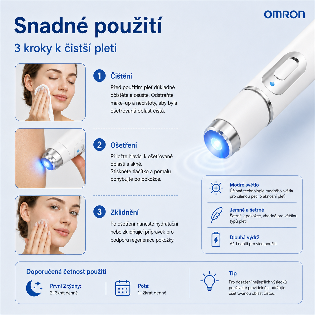 Omron® neinvazivní laserové pero na odstranění znamének a bradavic