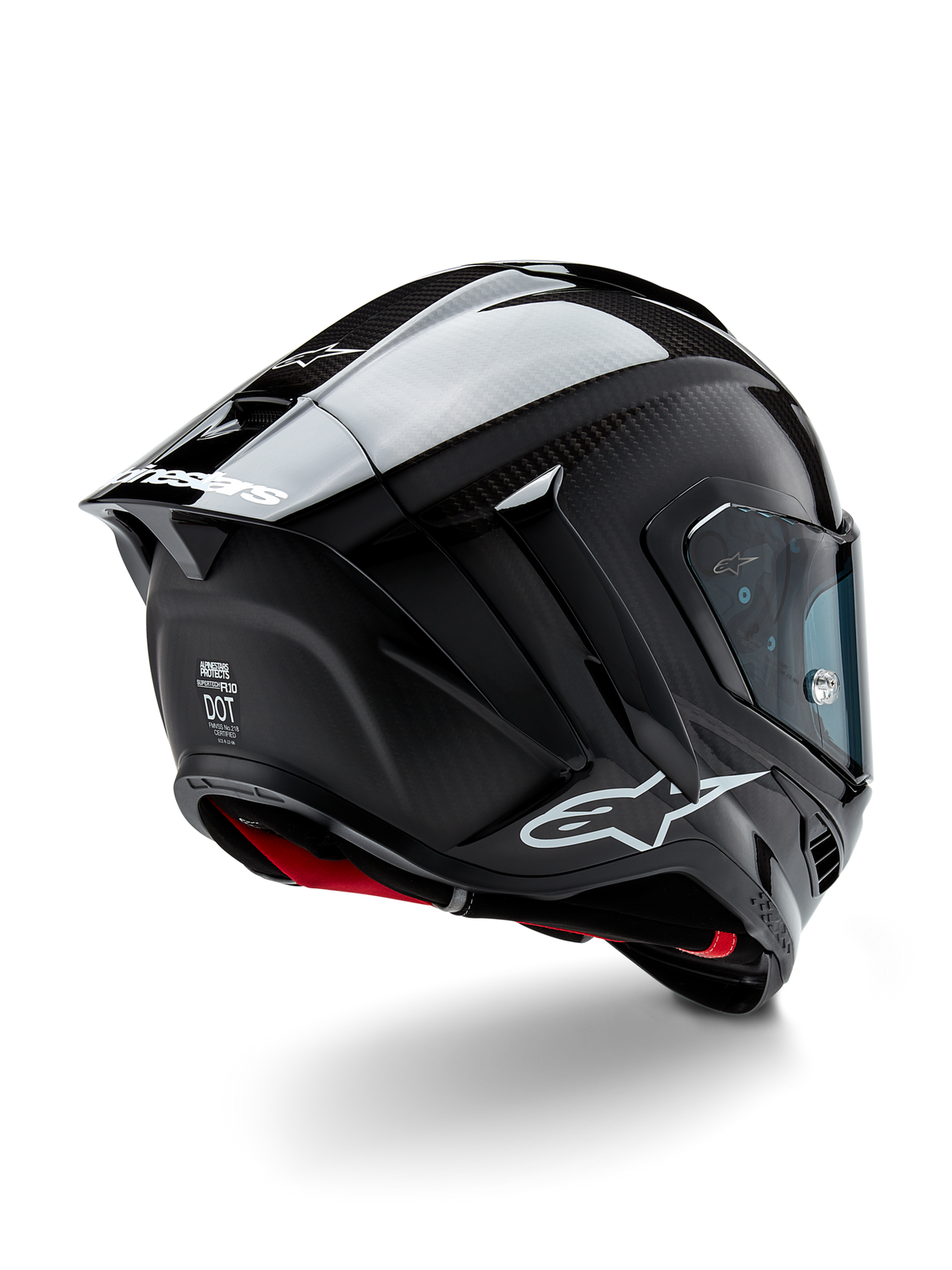Přilba Alpinestars Supertech R10 Solid, karbonová skořepina, certifikace CE, pokročilé odvětrávání a padnutí