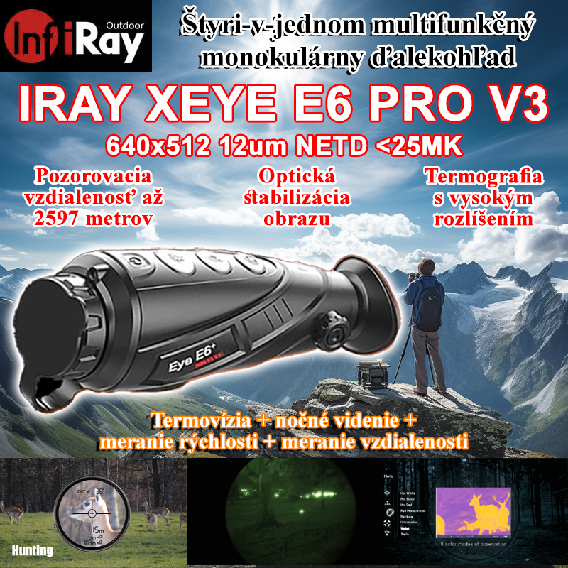 Termovizní monokulární dalekohled Eye II E6 Plus Series V3.0