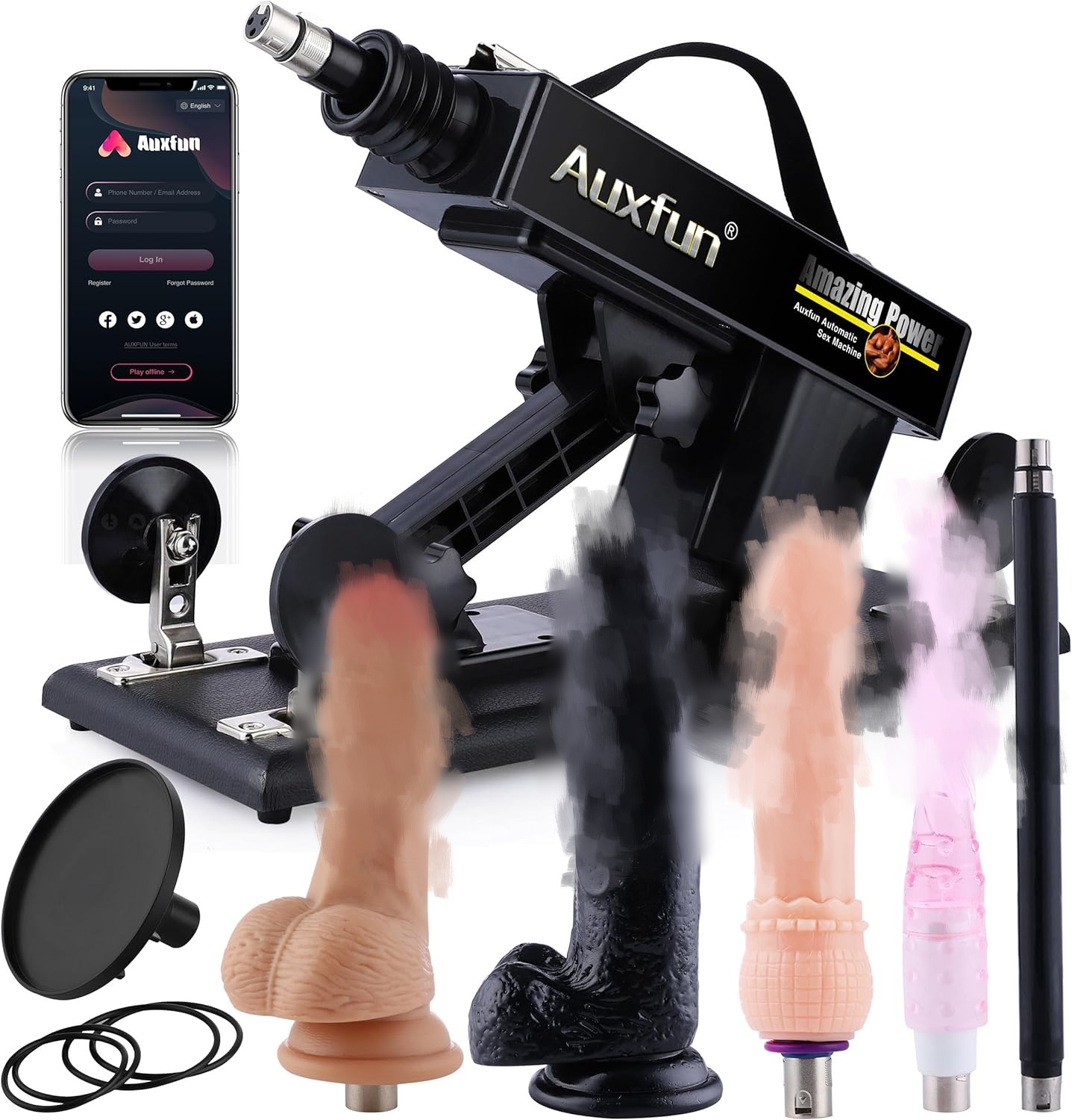 unisex 🔥soukromý relaxační přístroj, diskrétní domácí pomocník s 3XLR konektorem, intimní wellness zařízení s realistickým dildem, sexuální hračky pro milovníky sexu, 7 nástavců s přísavkou, hračky pro dospělé pro ženy