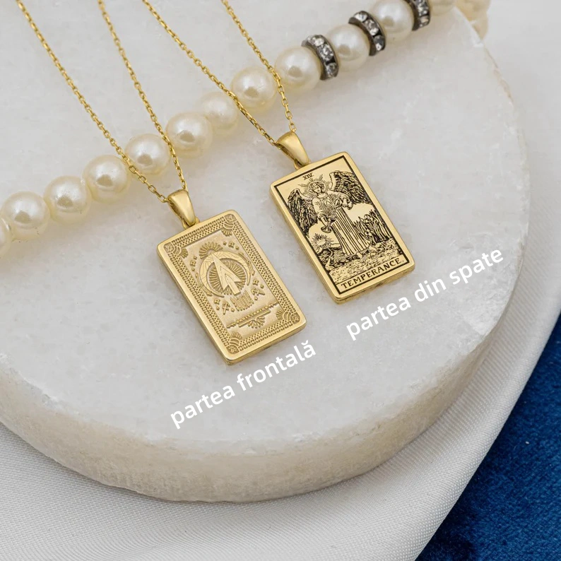 Reducere de 50% pe tot site-ul - 🌟🌈 Colier exclusivist de 14K Carte de Tarot Zodiac față-verso ✨🎁 (Potrivit pentru bărbați și femei) Un cadou perfect pentru mame, soții, soți