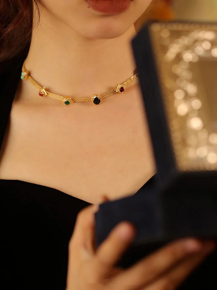 Set colier Tilda | Placat cu aur de 24k