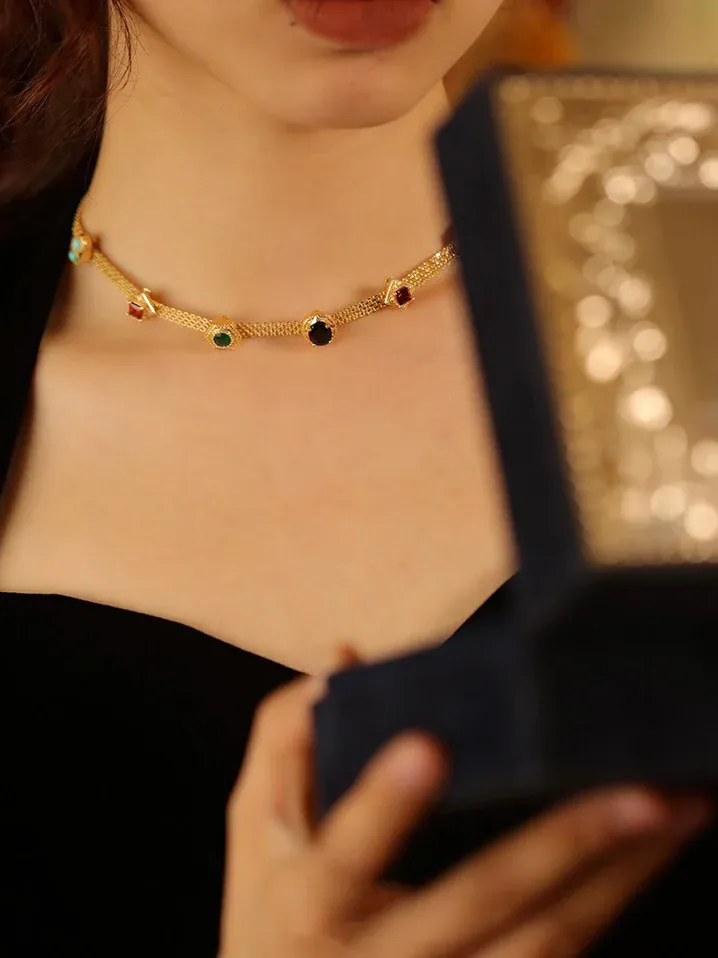 Set colier Tilda | Placat cu aur de 24k