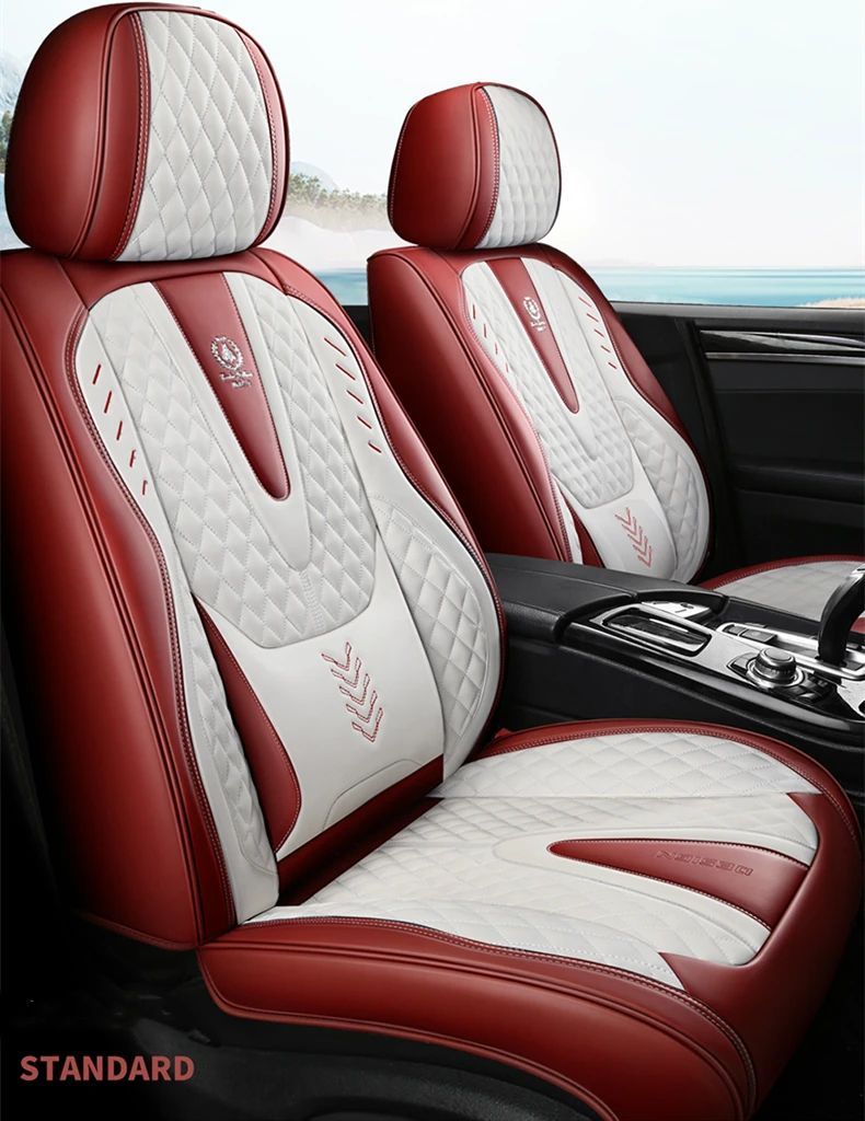 🚗Universal Car Seat Covers pentru 95% Sedan SUV Durabil din piele artificială perna scaunului include față și spate Cover Multi Culori