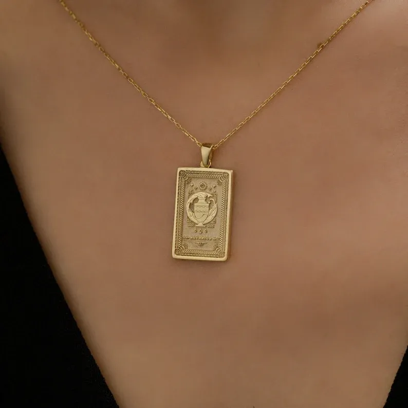 Reducere de 50% pe tot site-ul - 🌟🌈 Colier exclusivist de 14K Carte de Tarot Zodiac față-verso ✨🎁 (Potrivit pentru bărbați și femei) Un cadou perfect pentru mame, soții, soți