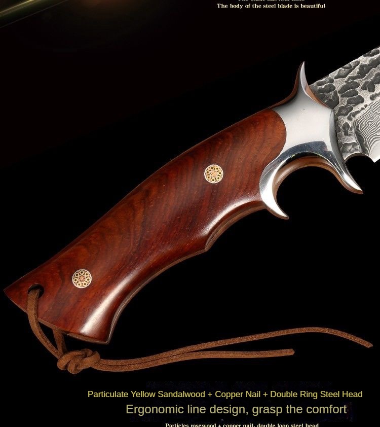 Falsificat Damascus VG10 Cuțit de înaltă duritate în aer liber Carry Defense Knife Sharp Tritium colecționabil Broken General Micul cuțit drept mic drept