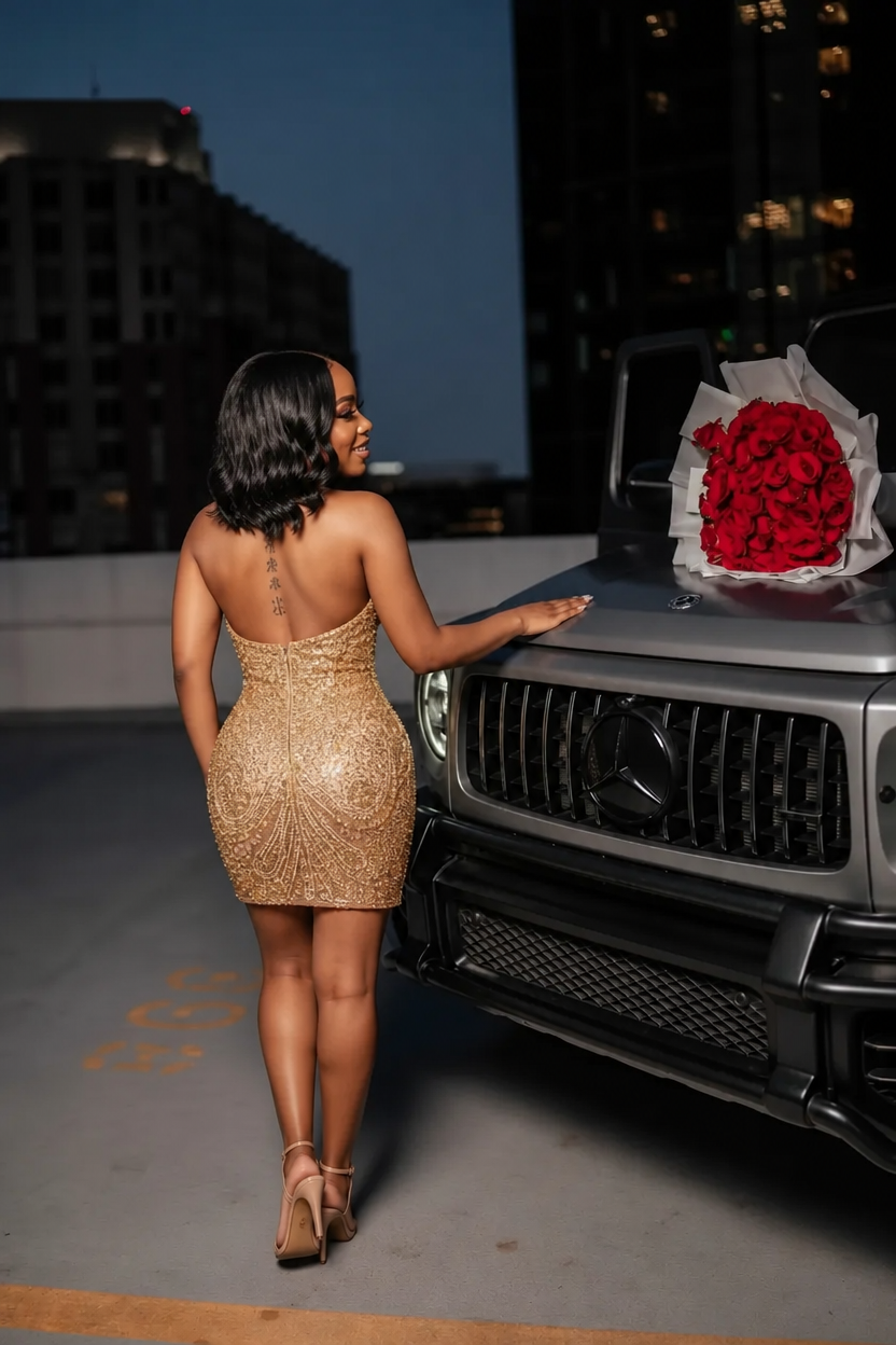 Emerald Dream Off-Shoulder Sequin Beaded Short Homecoming Dress with 3D Floral Details