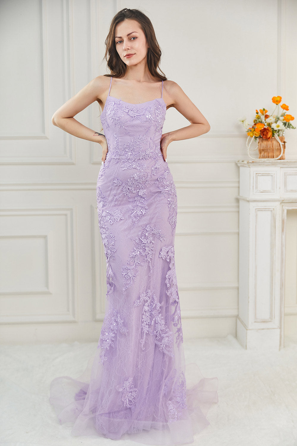 Long Mermaid Corset Prom Dress-LLELLA