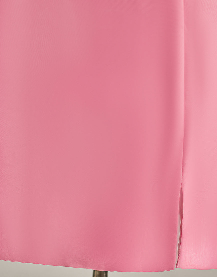 Tight Light Pink Strapless Homecoming Dress with Slit-LLELLA