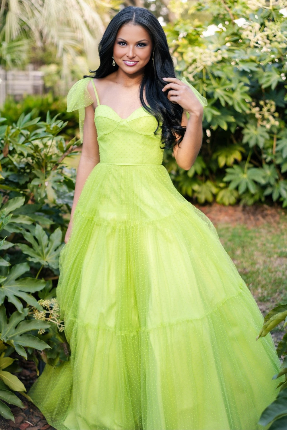 Green Spaghetti Straps Sweetheart Long Prom Dress-LLELLA