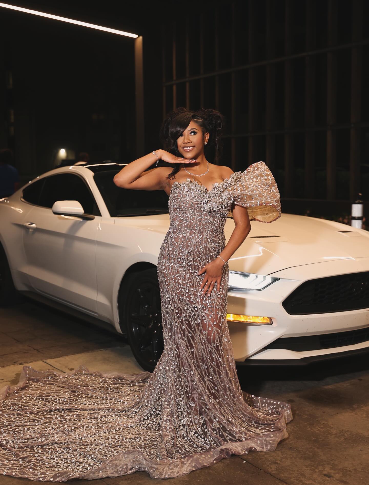 Silver Queen Crystal Beaded Off-Shoulder Mermaid Prom Dress