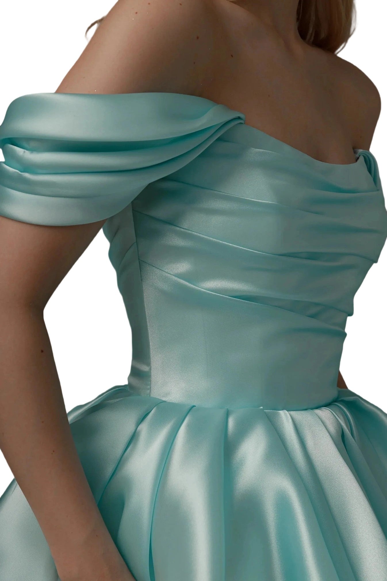 Off the Shoulder Ruched Short Homecoming Dress-LLELLA