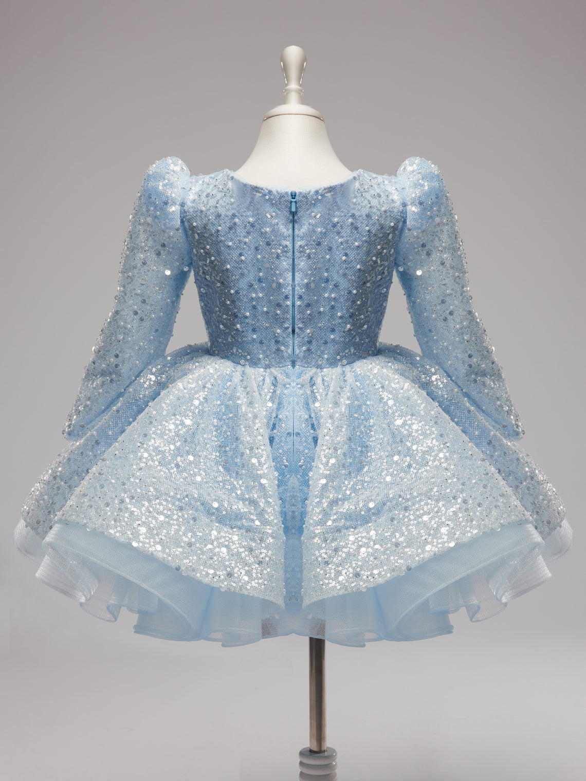 Tulle Knee-length Blue Dress