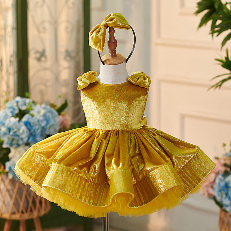 Satin Tulle Knee-length Dress As Picture