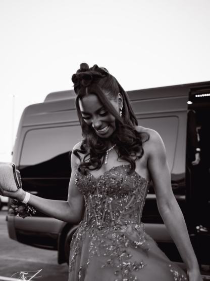 Red Sequin Beaded Strapless A-Line Prom Dress with 3D Floral Appliqué & High Slit