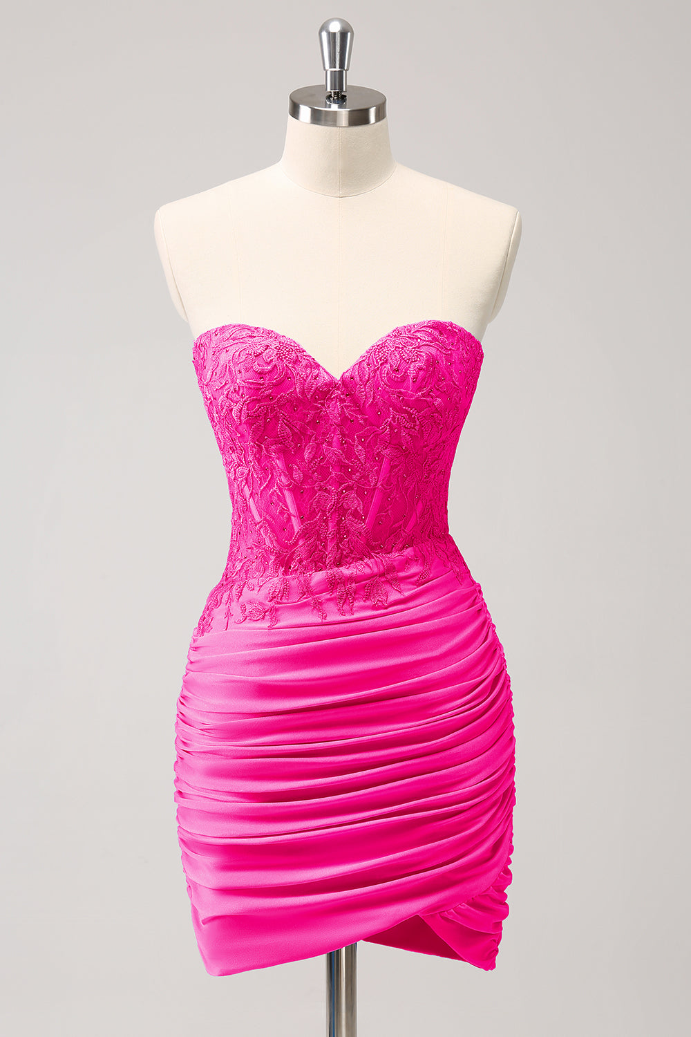 Red Sweetheart Bodycon Corset Homecoming Dress with Beading