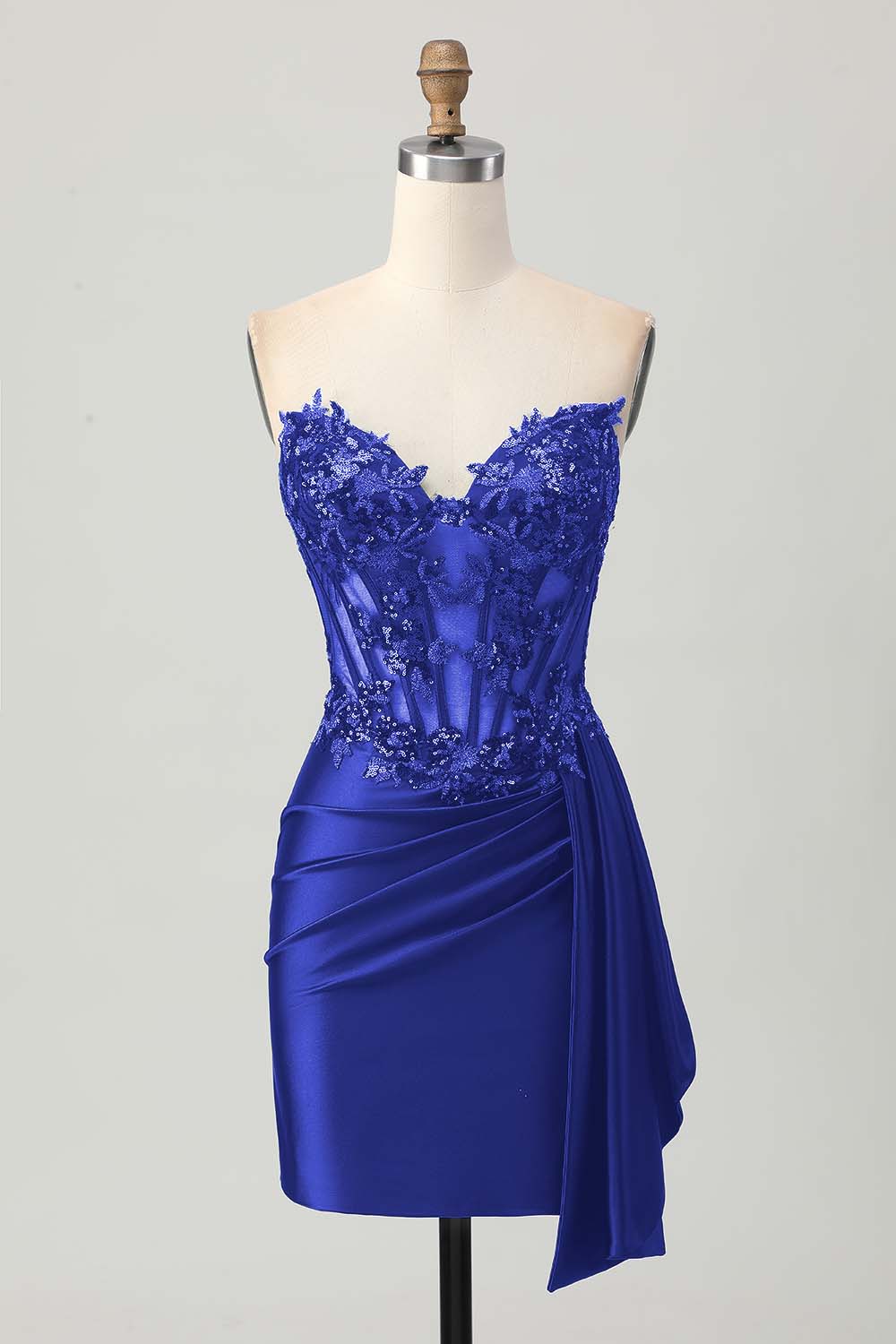Sparkly Dark Green Sweetheart Bodycon Short Corset Homecoming Dress