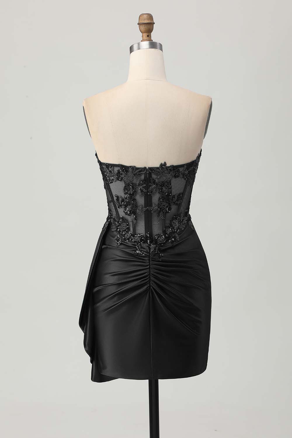 Sparkly Dark Green Sweetheart Bodycon Short Corset Homecoming Dress