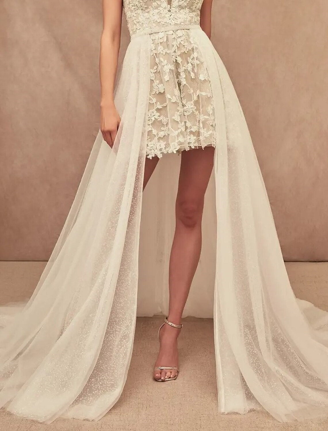 A-Line/Princess Wedding Separates Court Train White