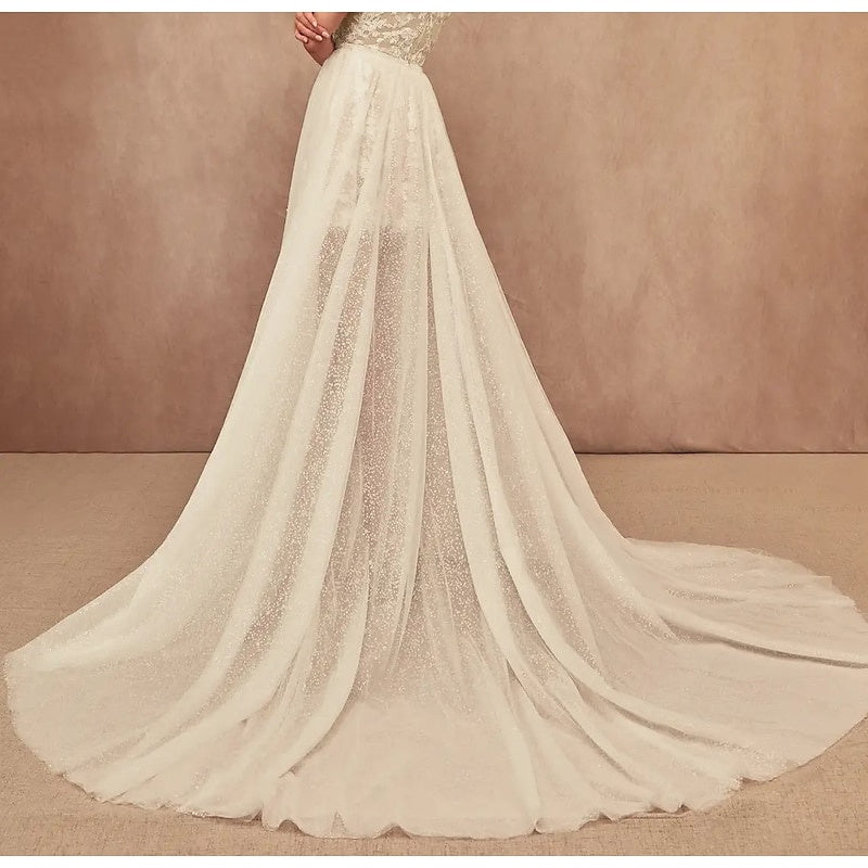 A-Line/Princess Wedding Separates Court Train Champagne