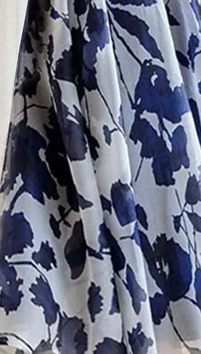 V-Neck Princess A-Line Short Sleeve Mother of the Bride Dress With Floral Ruches-LLELLA