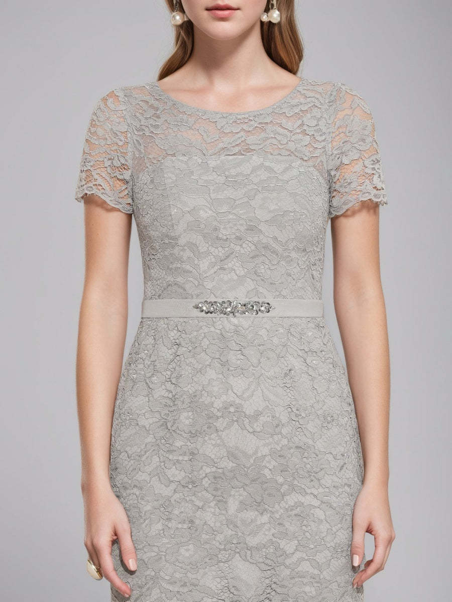 Tea-Length Mother of the Bride Sheath/Column Dress with Jacket & Crystals