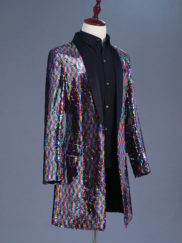 Men's Tailored Fit Suit Collar Single-breasted Buckle Acrylic Fibers Wedding Suits Colorful