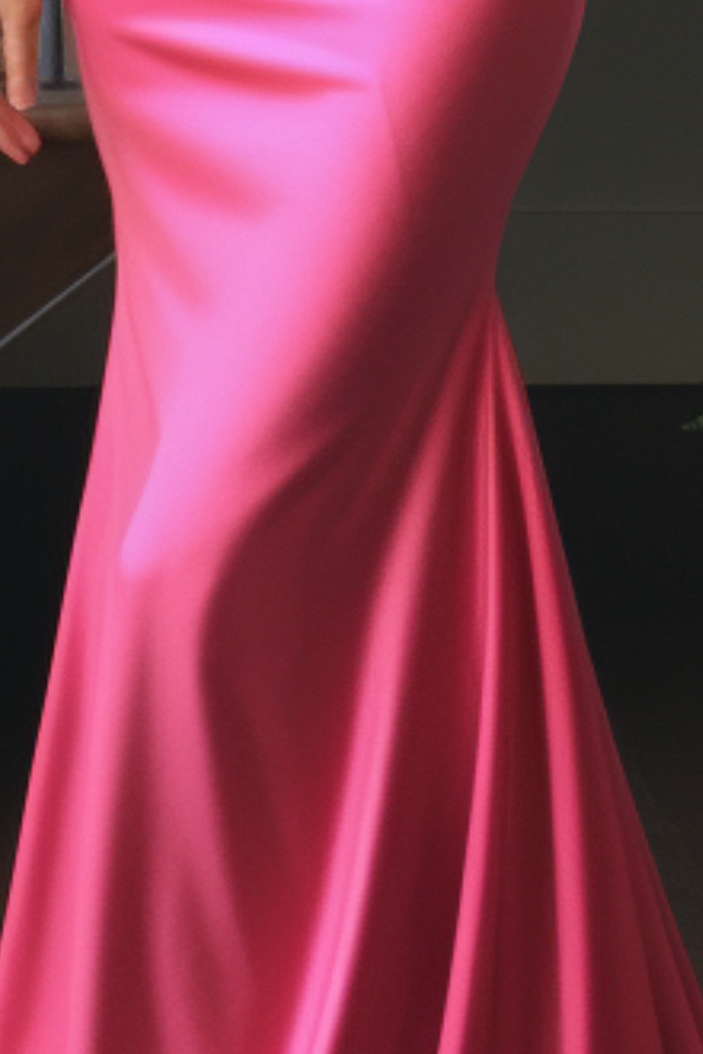 Slim Fit Strapless Pink Prom Dress-LLELLA