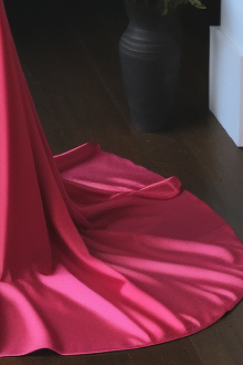 Slim Fit Strapless Pink Prom Dress-LLELLA