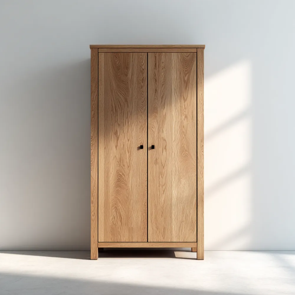 Armario de Madera de Roble 180x90x50 cm - Natural - Estilo Clásico