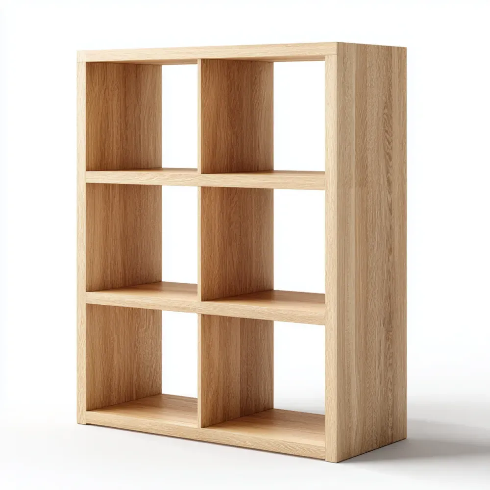 Estantería de madera 80x30x110 cm - Roble Natural - Diseño moderno