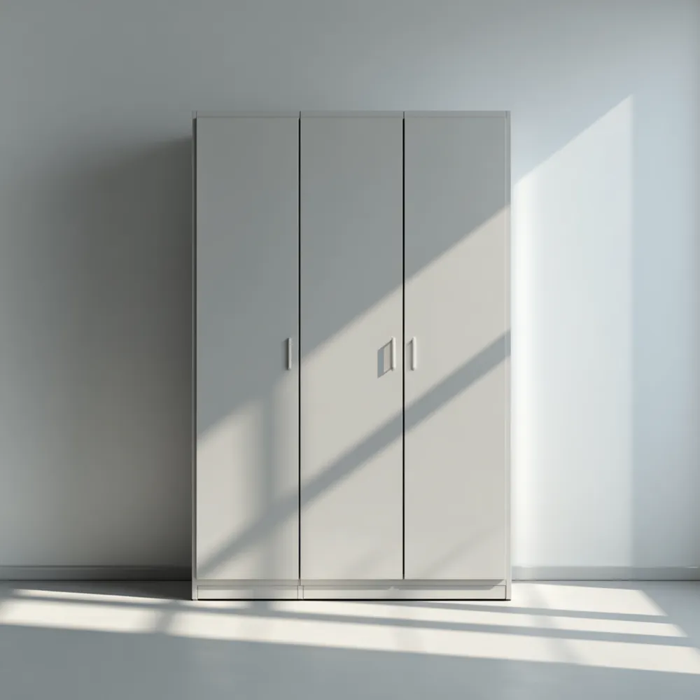 Armario de Puertas Batientes 180x240x60 cm - Blanco - Madera - Diseño Minimalista