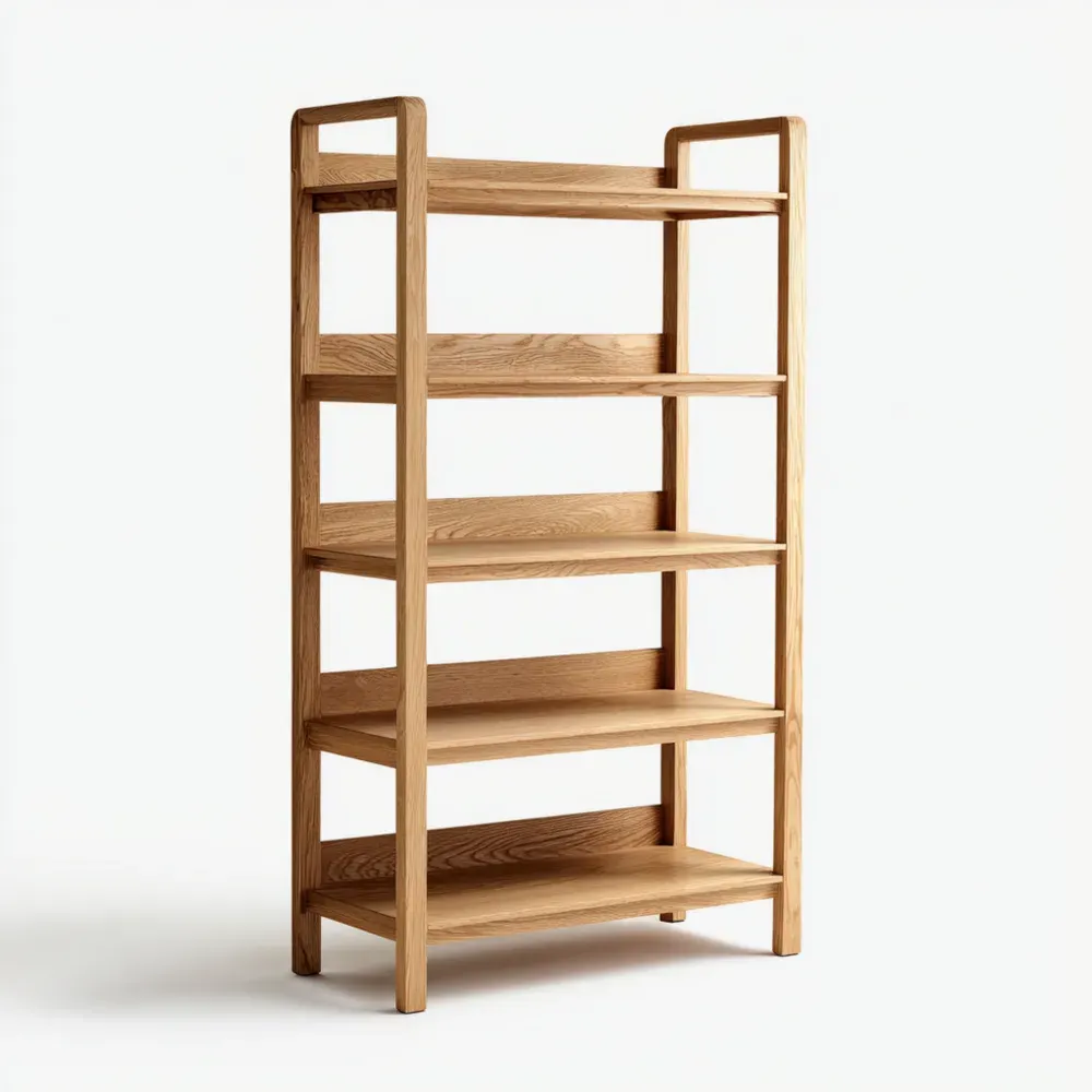 Estantería de madera 180x90x35 cm 5 niveles - Natural