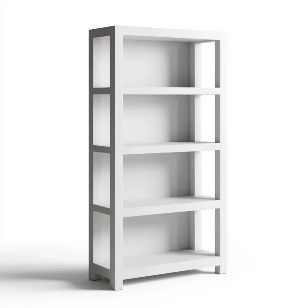 Estantería de Madera 150x80x30 cm - Blanco - Diseño Minimalista