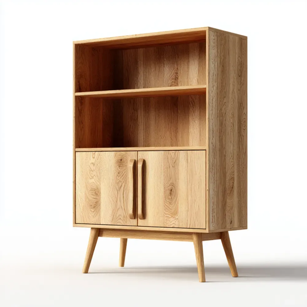 Estantería de Madera Roble 80x30x120 cm - Natural - Estilo Moderno