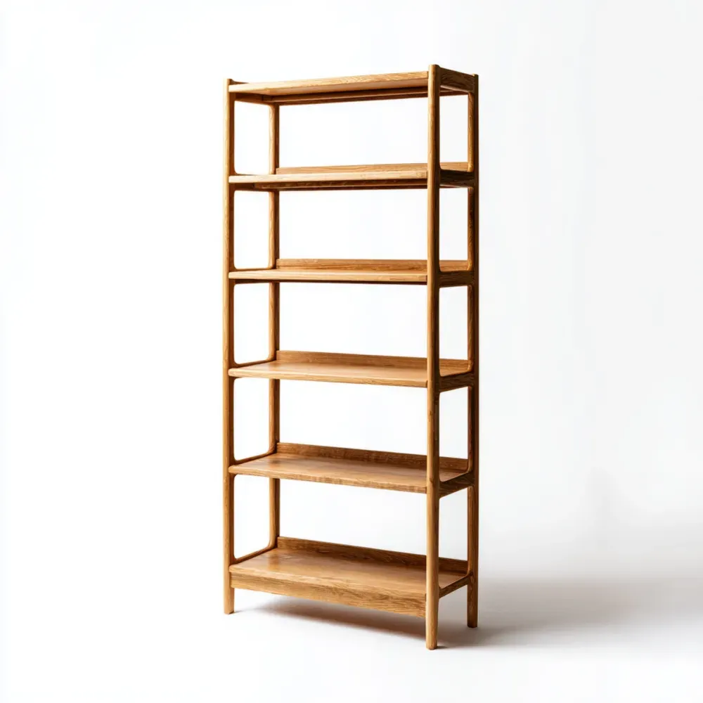 Estantería de madera 180x80x35 cm - Roble - Diseño contemporáneo