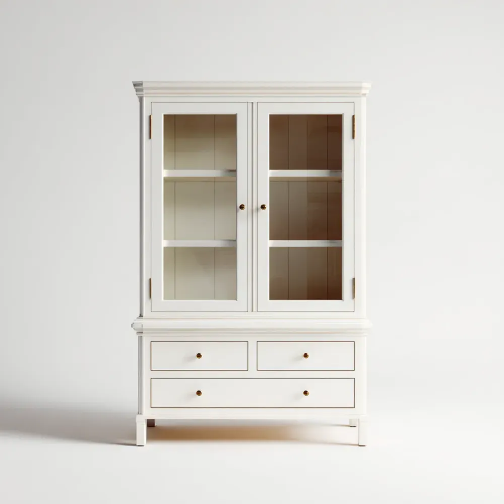 Vitrina Madera 180x90x40 cm - Blanco - Clásico