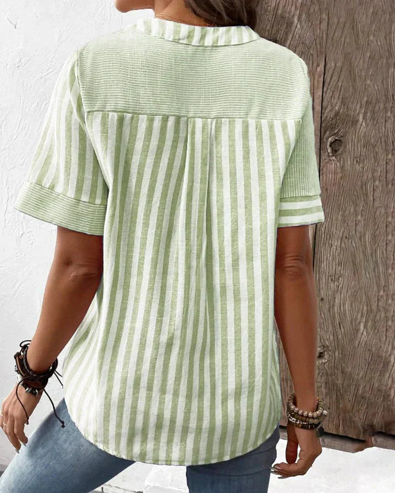 Lila | Sanft gestreifte Bluse