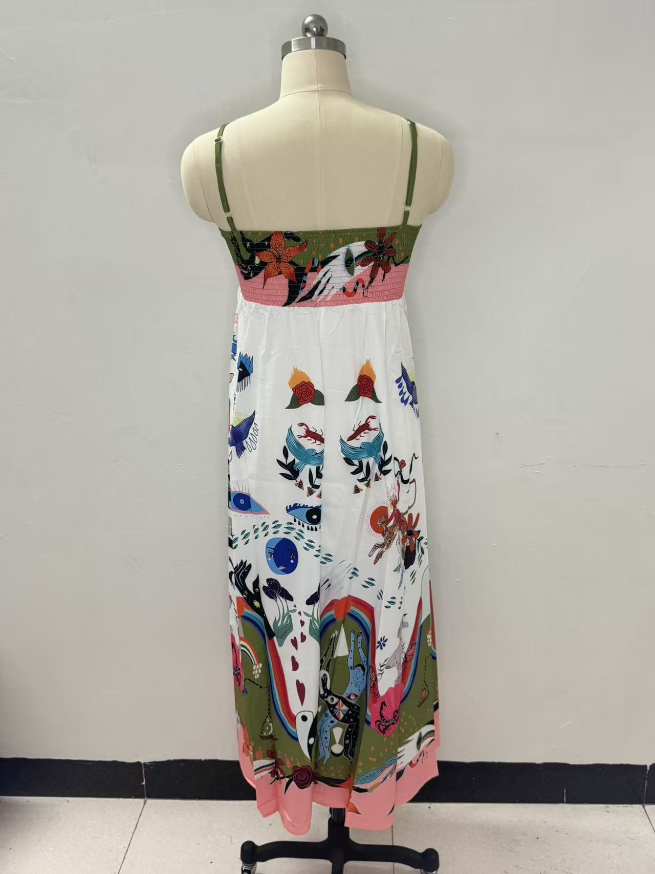 [Copy]2026 Hot Selling Casual Printed Sleeveless High-Waisted Sundress