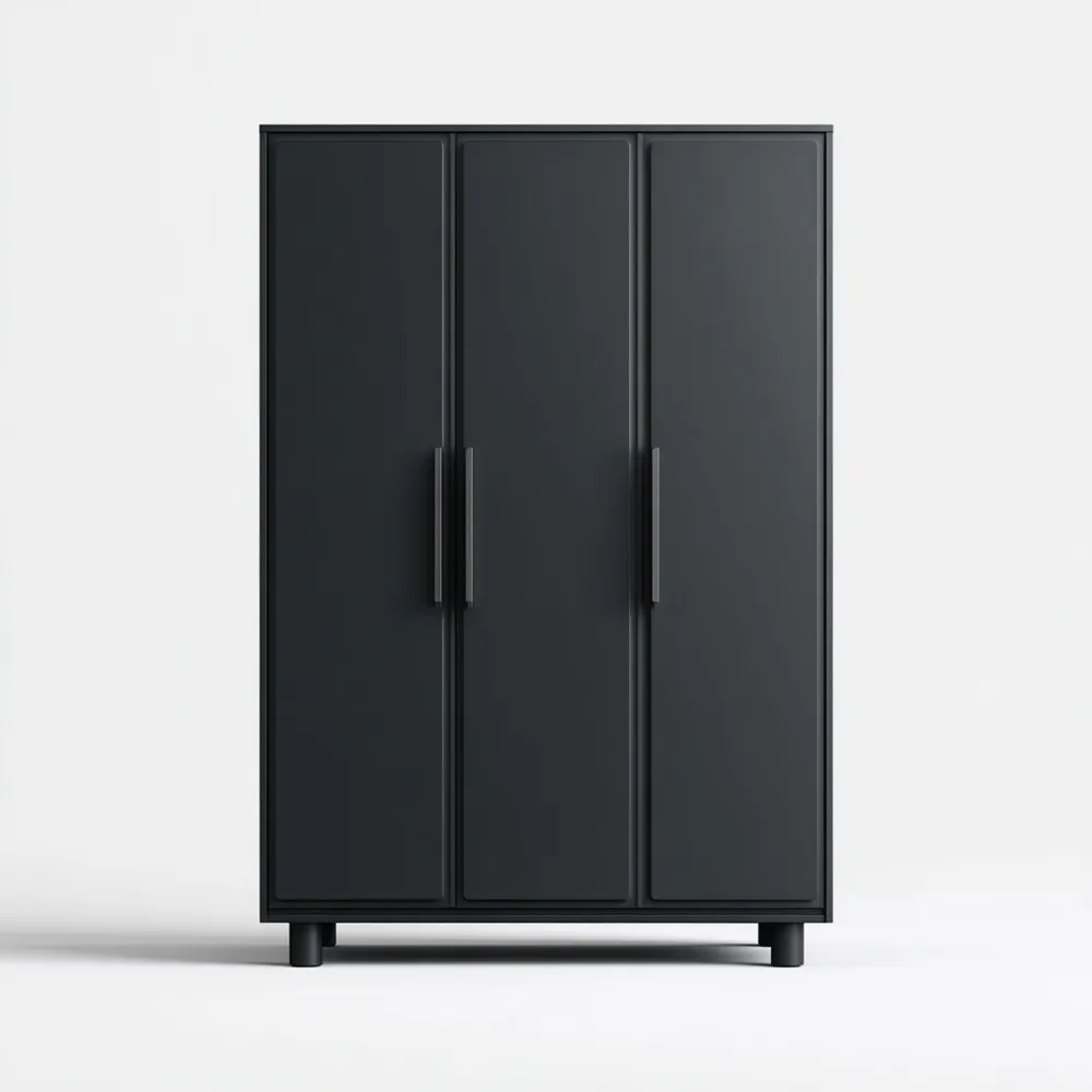 Armario de metal 180x120x50 cm - Negro - Diseño moderno