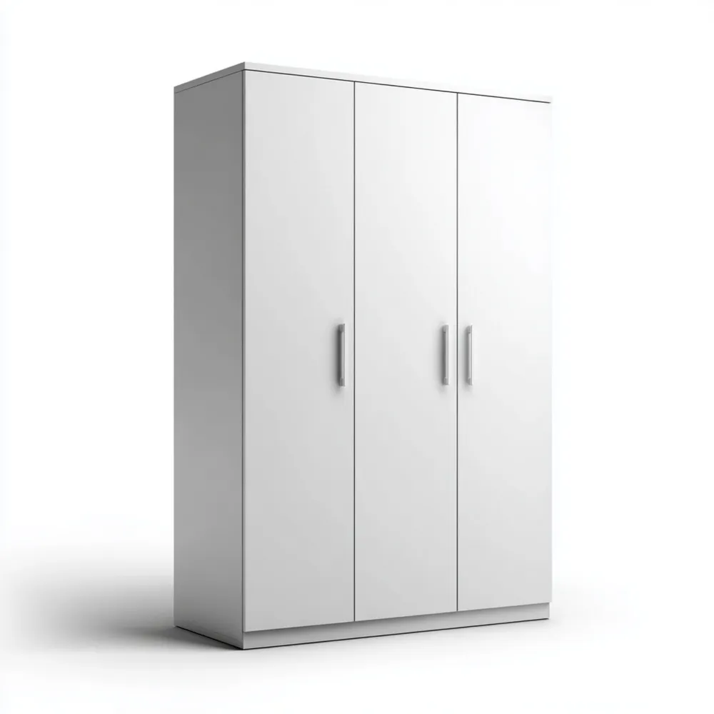 Armario de Ropa de Madera 200x120x50 cm - Blanco - Diseño Moderno