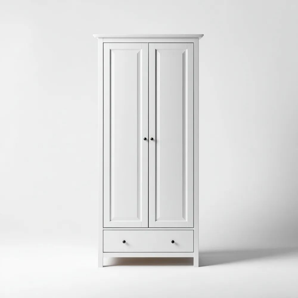 Armario de madera Blanco 200x80x50 cm - estilo clásico