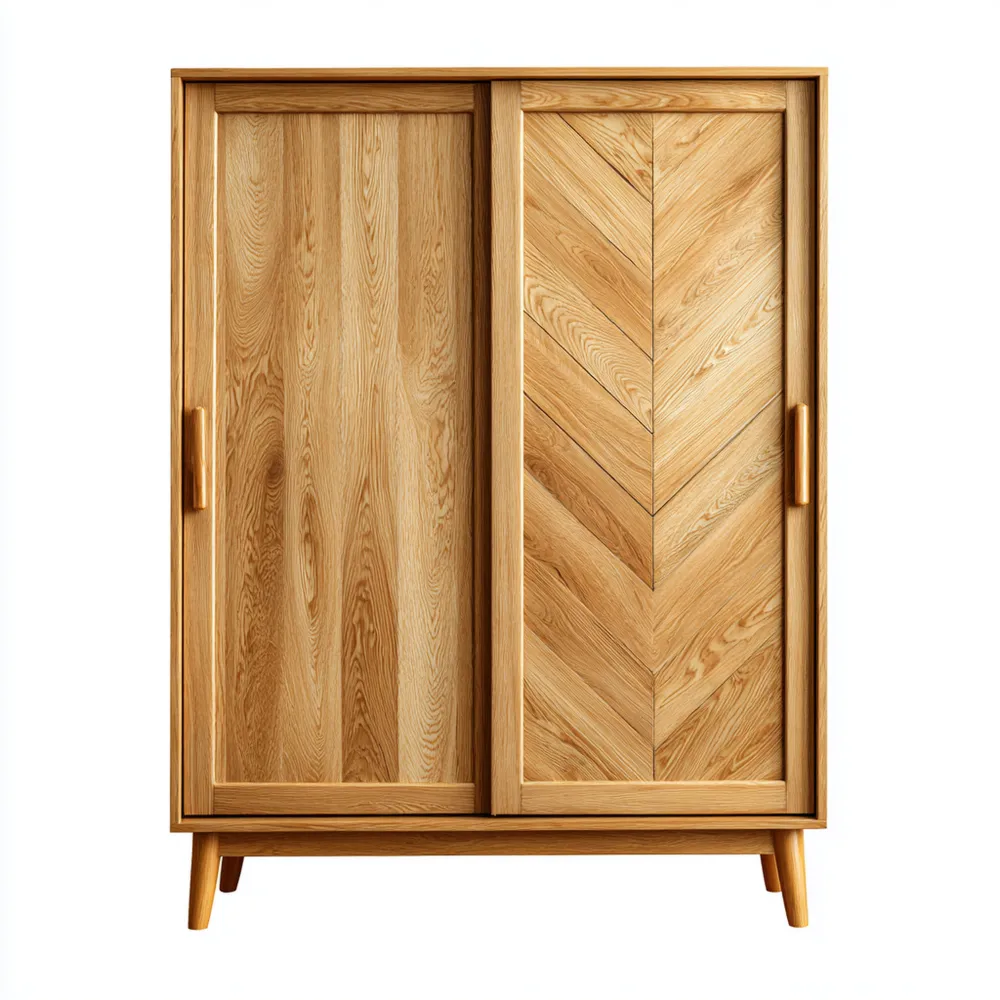 Armario de Madera Maciza 110x45x180 cm - Roble Natural