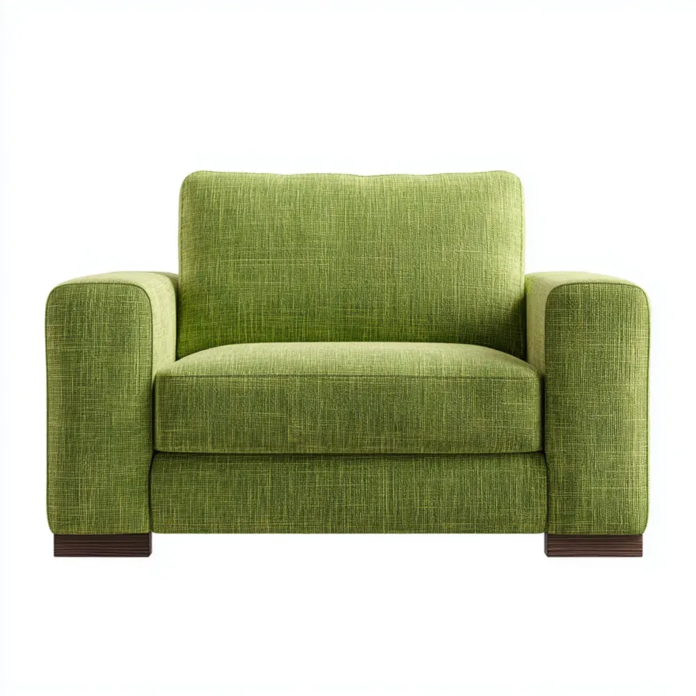 Sofá individual tapizado 100x90x85 cm – Verde