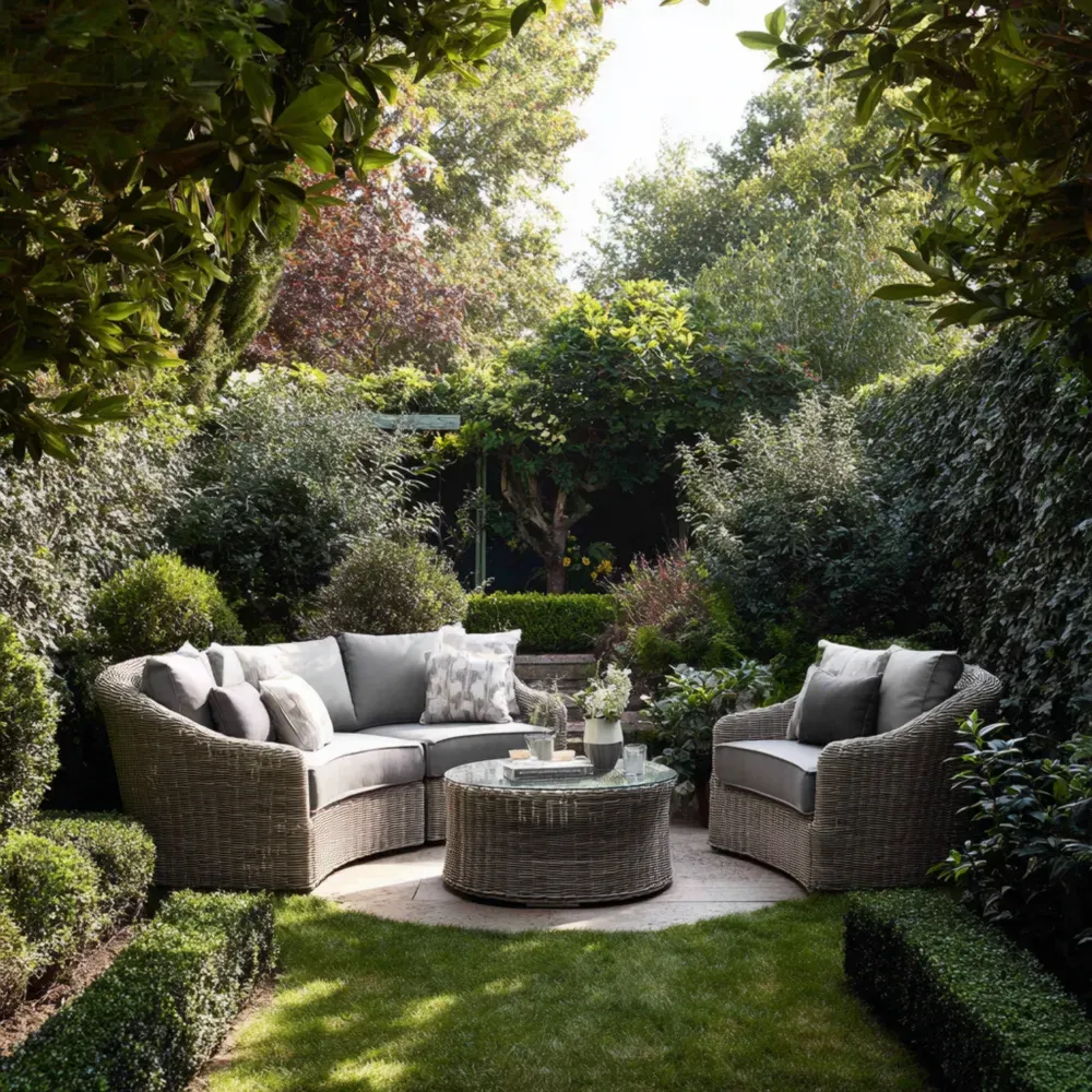 Conjunto de Sofás de Jardín Ratán 200x80x75 cm – Gris – Diseño Contemporáneo