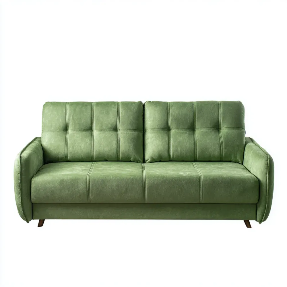 Sofá de 3 plazas Tapizado 190x80x75 cm – Verde – Diseño Moderno